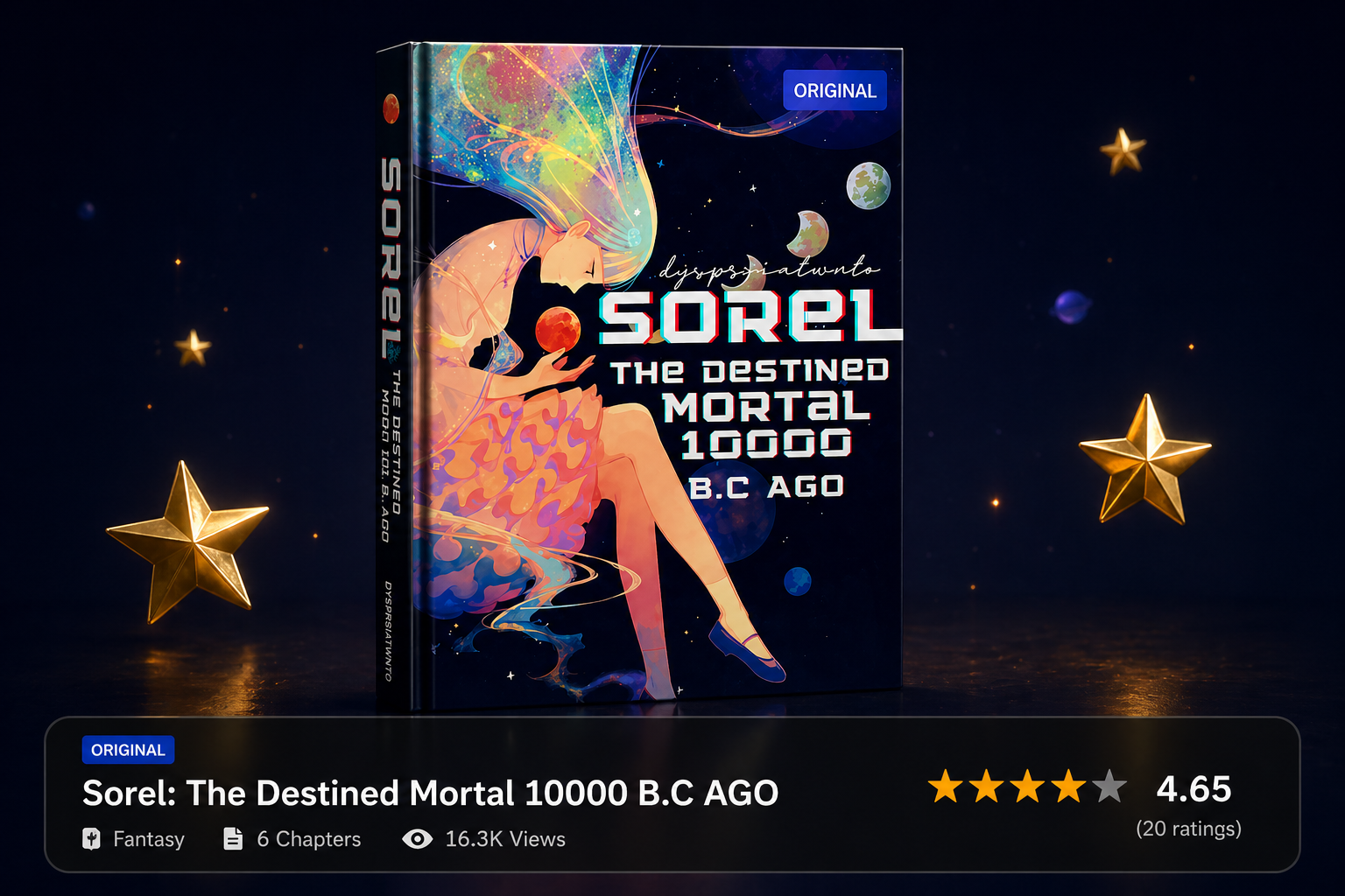 Sorel: The Destined Mortal book display